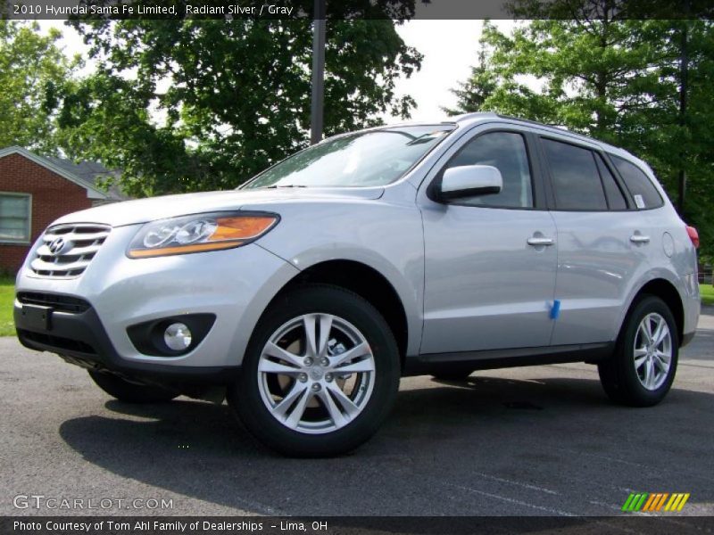 Radiant Silver / Gray 2010 Hyundai Santa Fe Limited