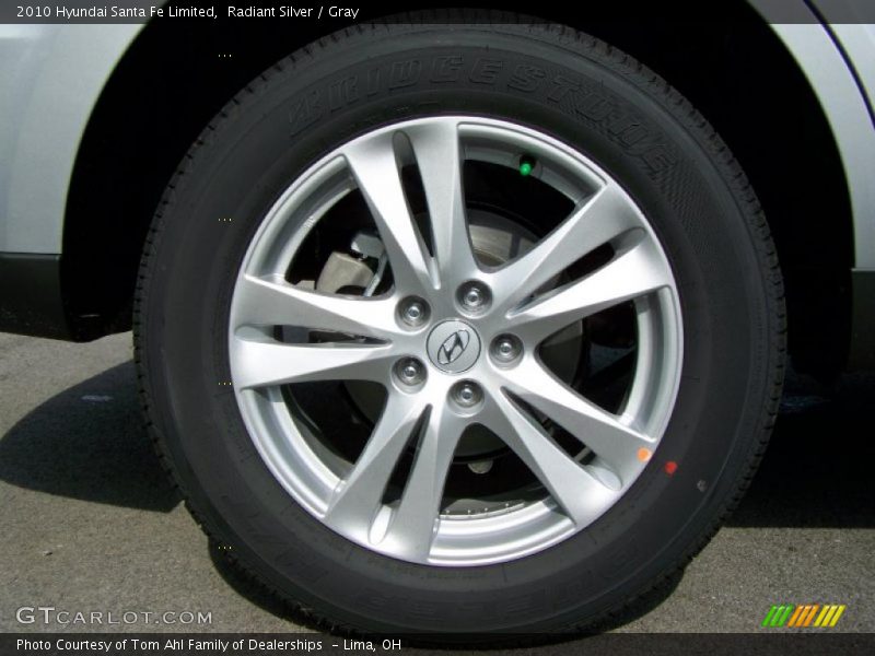Radiant Silver / Gray 2010 Hyundai Santa Fe Limited