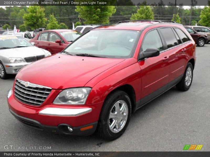 Inferno Red Pearl / Deep Jade/Light Taupe 2004 Chrysler Pacifica
