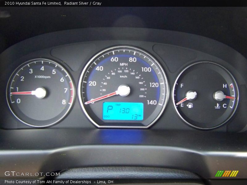 Radiant Silver / Gray 2010 Hyundai Santa Fe Limited