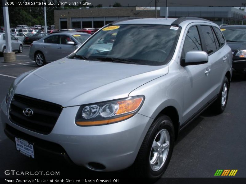 Bright Silver / Gray 2008 Hyundai Santa Fe GLS