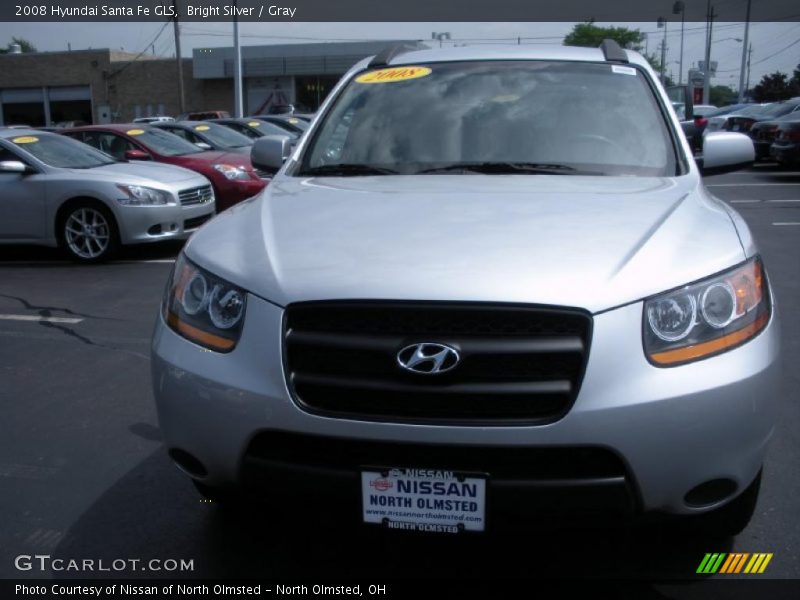 Bright Silver / Gray 2008 Hyundai Santa Fe GLS