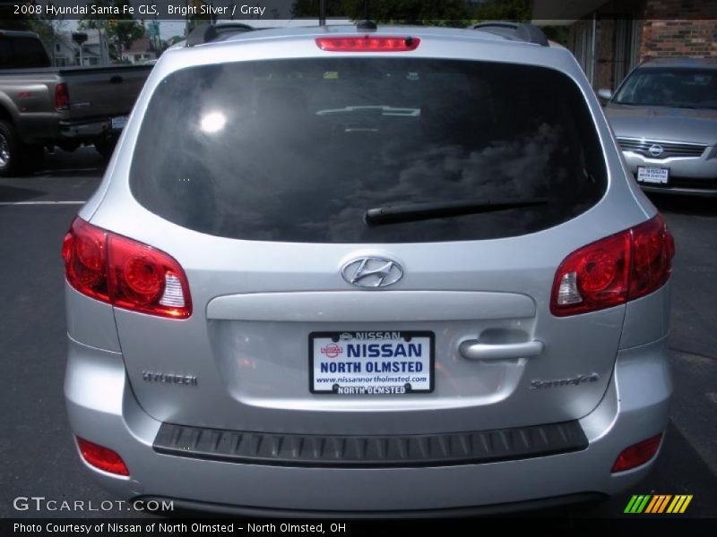 Bright Silver / Gray 2008 Hyundai Santa Fe GLS
