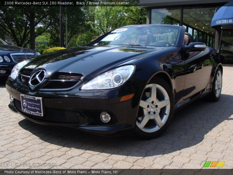 Black / Brown Premium Leather 2008 Mercedes-Benz SLK 280 Roadster