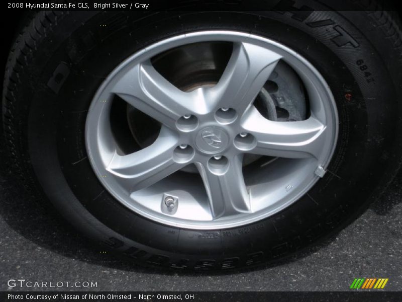 Bright Silver / Gray 2008 Hyundai Santa Fe GLS