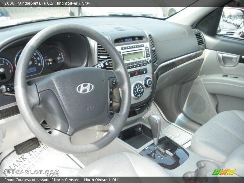 Bright Silver / Gray 2008 Hyundai Santa Fe GLS