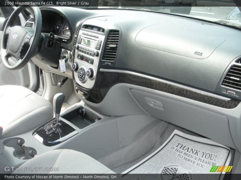 Bright Silver / Gray 2008 Hyundai Santa Fe GLS