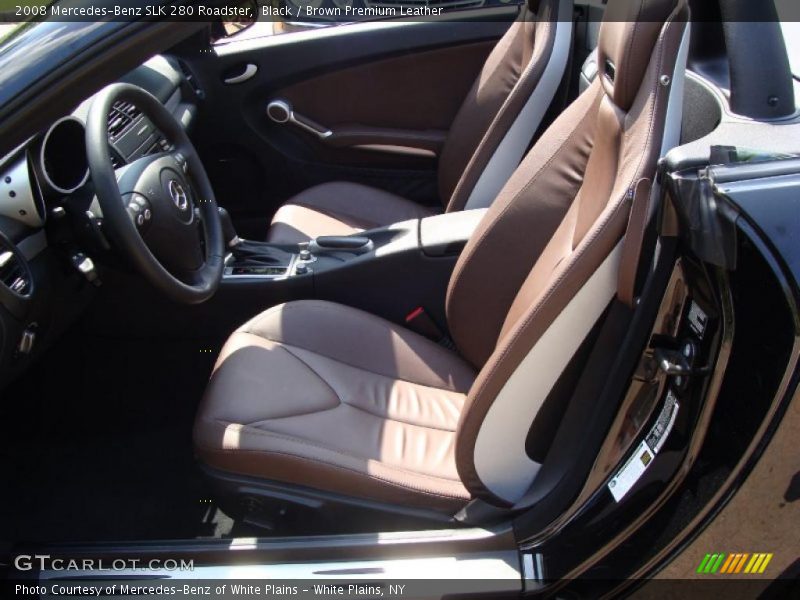 Black / Brown Premium Leather 2008 Mercedes-Benz SLK 280 Roadster