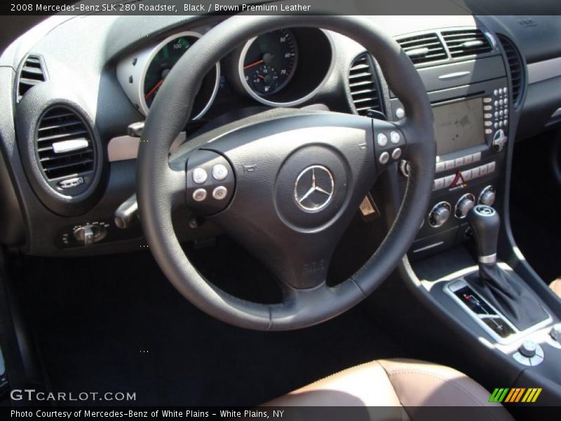 Black / Brown Premium Leather 2008 Mercedes-Benz SLK 280 Roadster