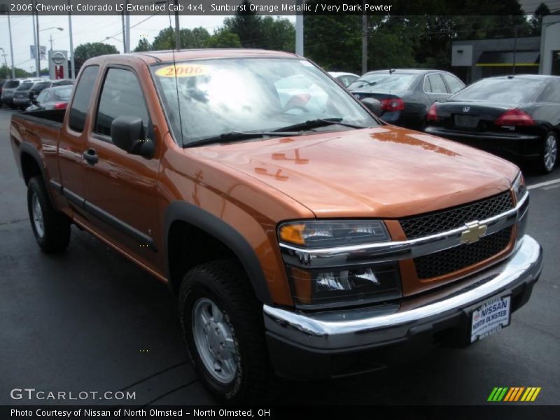 Sunburst Orange Metallic / Very Dark Pewter 2006 Chevrolet Colorado LS Extended Cab 4x4