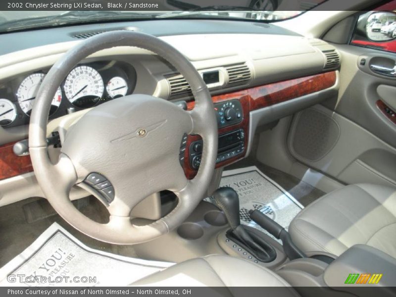 Black / Sandstone 2002 Chrysler Sebring LXi Sedan