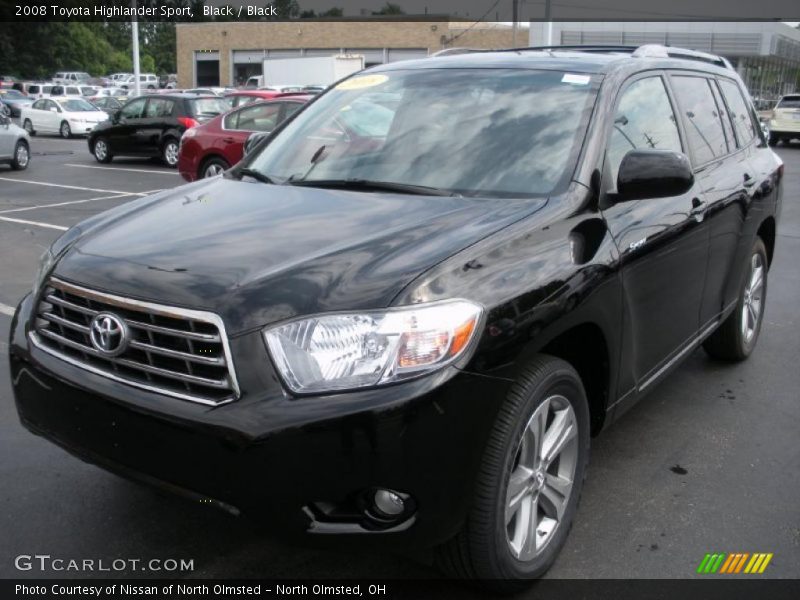 Black / Black 2008 Toyota Highlander Sport
