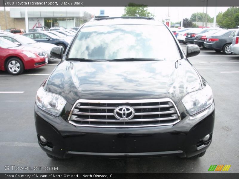 Black / Black 2008 Toyota Highlander Sport
