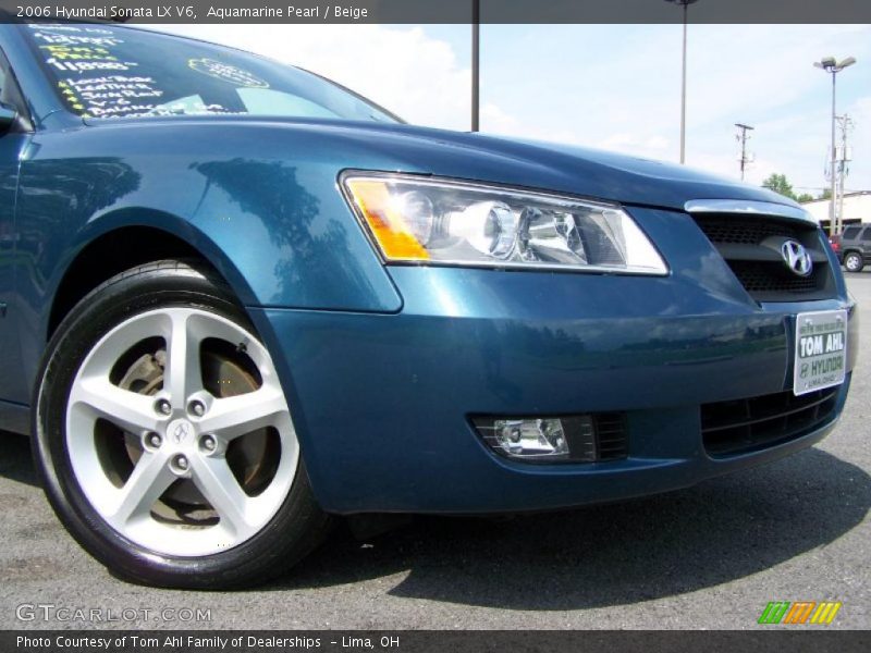 Aquamarine Pearl / Beige 2006 Hyundai Sonata LX V6