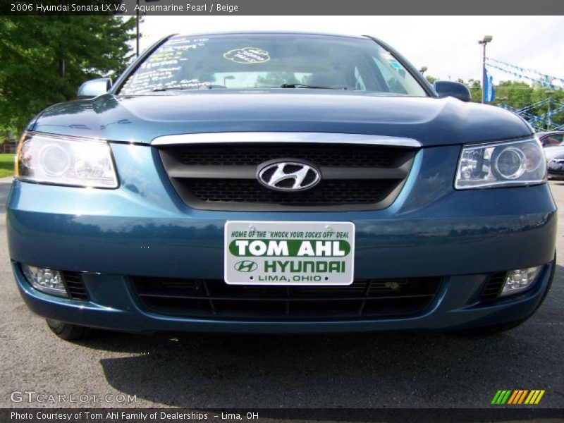 Aquamarine Pearl / Beige 2006 Hyundai Sonata LX V6