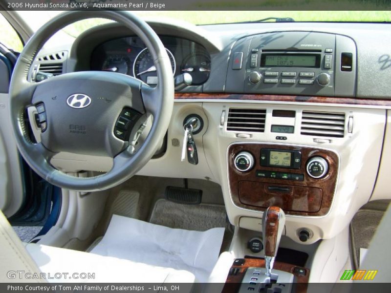 Aquamarine Pearl / Beige 2006 Hyundai Sonata LX V6