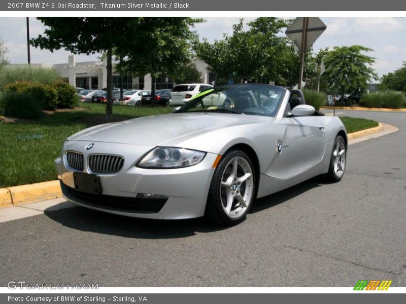 Titanium Silver Metallic / Black 2007 BMW Z4 3.0si Roadster