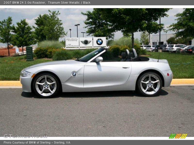 Titanium Silver Metallic / Black 2007 BMW Z4 3.0si Roadster