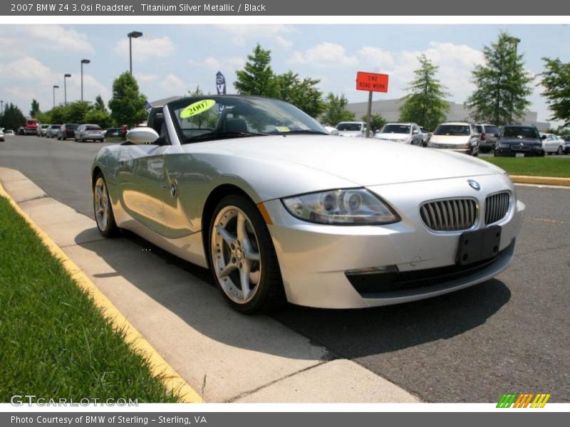 Titanium Silver Metallic / Black 2007 BMW Z4 3.0si Roadster
