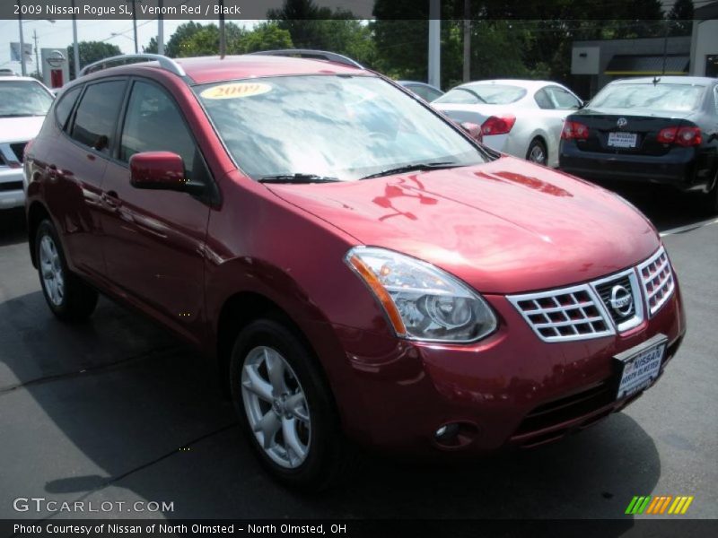 Venom Red / Black 2009 Nissan Rogue SL