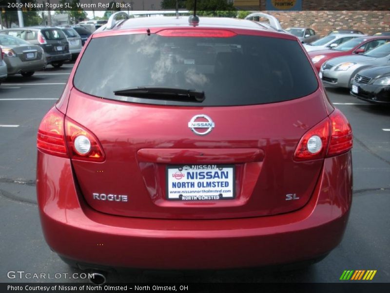 Venom Red / Black 2009 Nissan Rogue SL