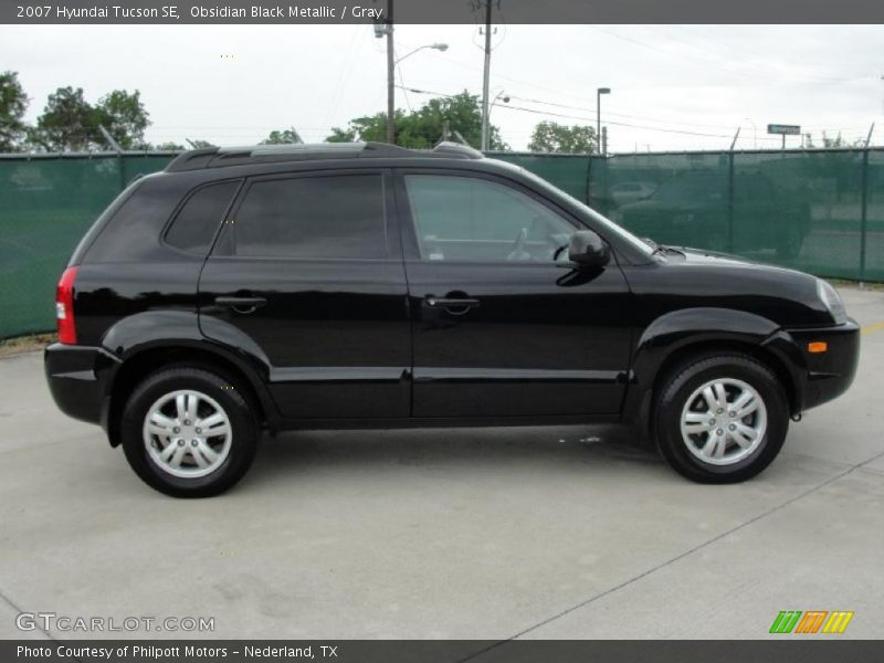 Obsidian Black Metallic / Gray 2007 Hyundai Tucson SE