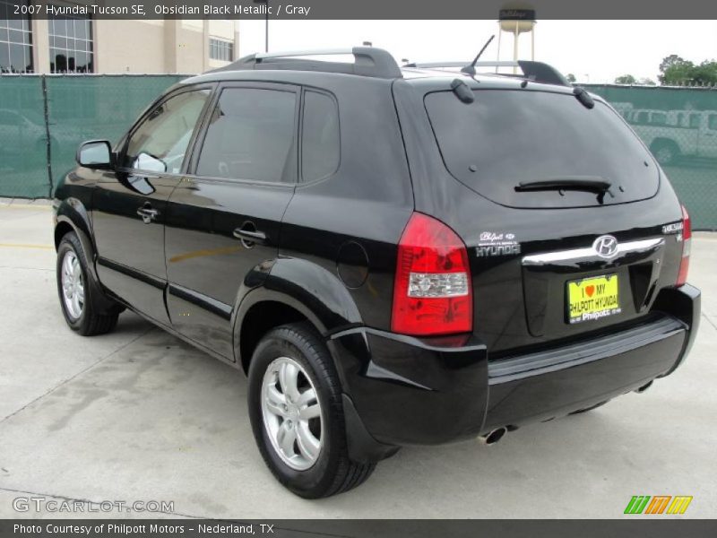 Obsidian Black Metallic / Gray 2007 Hyundai Tucson SE