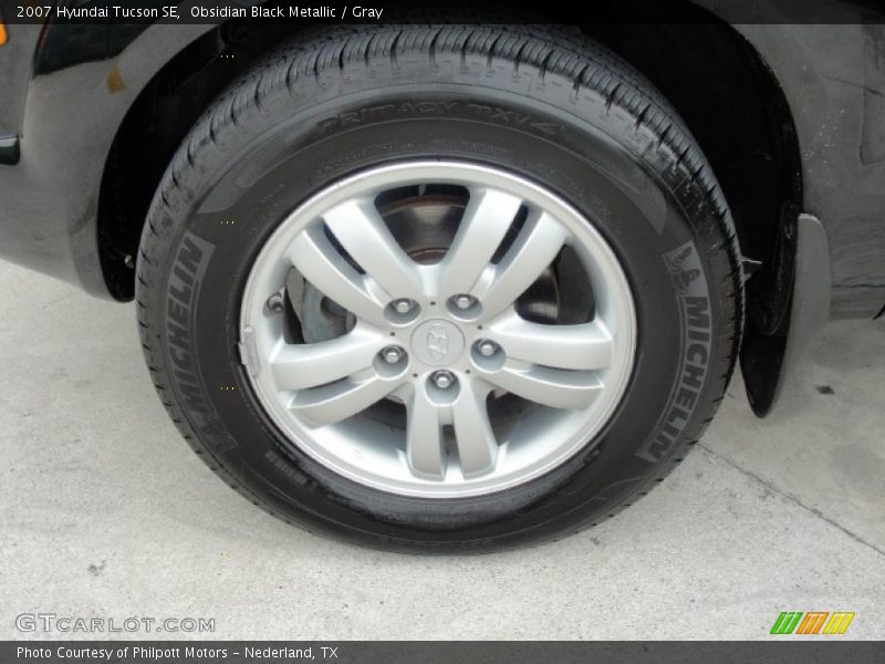 Obsidian Black Metallic / Gray 2007 Hyundai Tucson SE