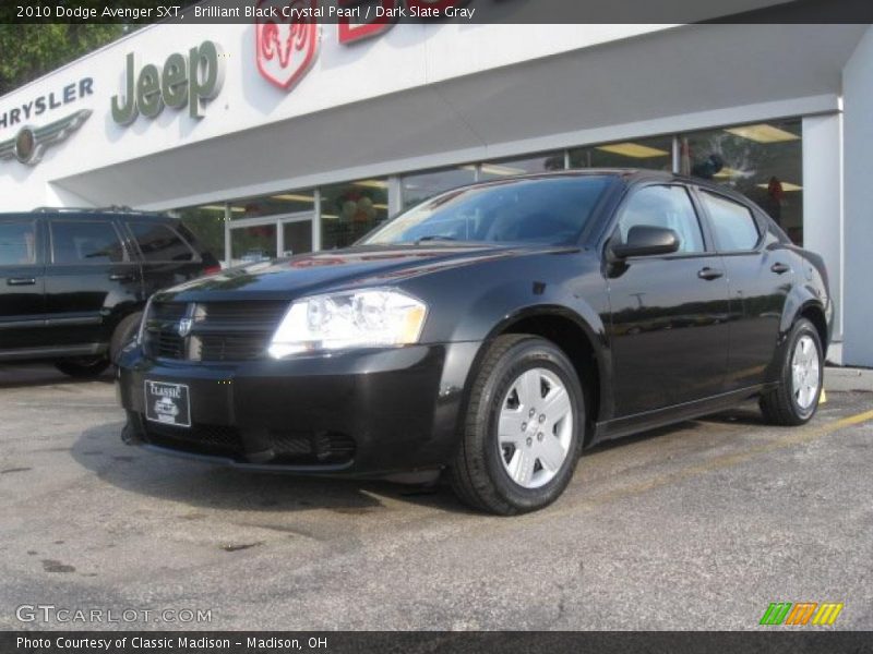 Brilliant Black Crystal Pearl / Dark Slate Gray 2010 Dodge Avenger SXT