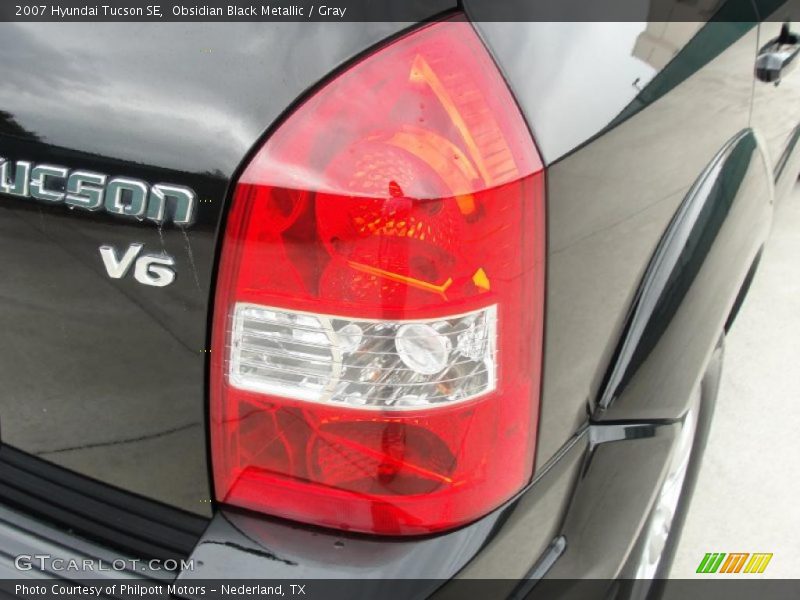 Obsidian Black Metallic / Gray 2007 Hyundai Tucson SE