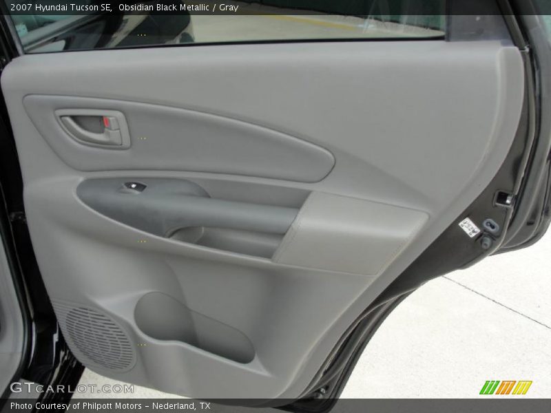 Obsidian Black Metallic / Gray 2007 Hyundai Tucson SE