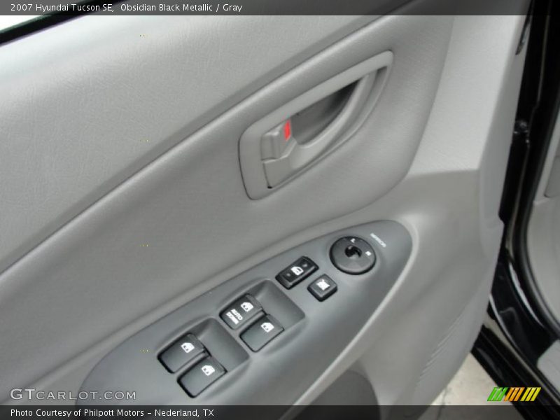 Obsidian Black Metallic / Gray 2007 Hyundai Tucson SE