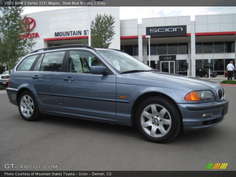 Steel Blue Metallic / Grey 2001 BMW 3 Series 325i Wagon