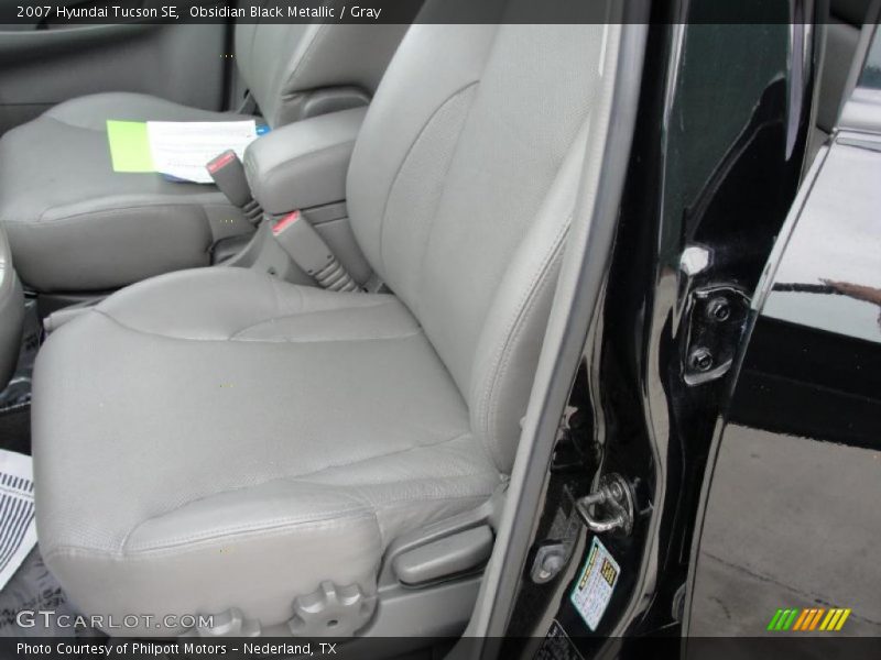 Obsidian Black Metallic / Gray 2007 Hyundai Tucson SE