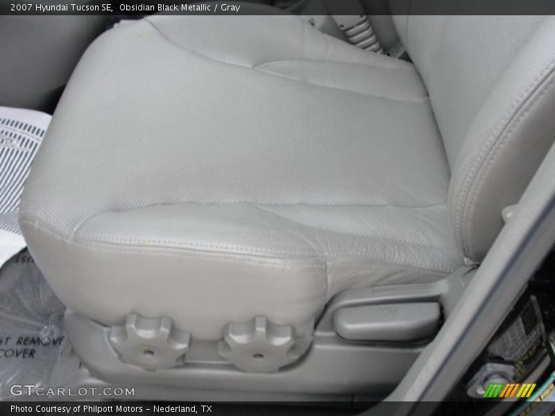Obsidian Black Metallic / Gray 2007 Hyundai Tucson SE