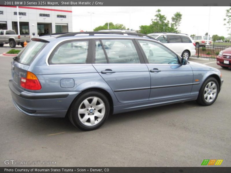 Steel Blue Metallic / Grey 2001 BMW 3 Series 325i Wagon