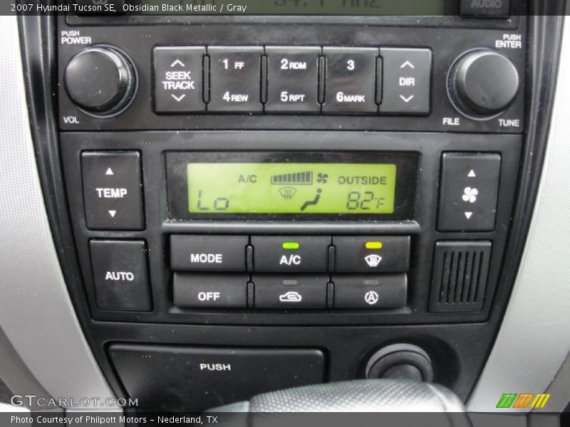 Obsidian Black Metallic / Gray 2007 Hyundai Tucson SE