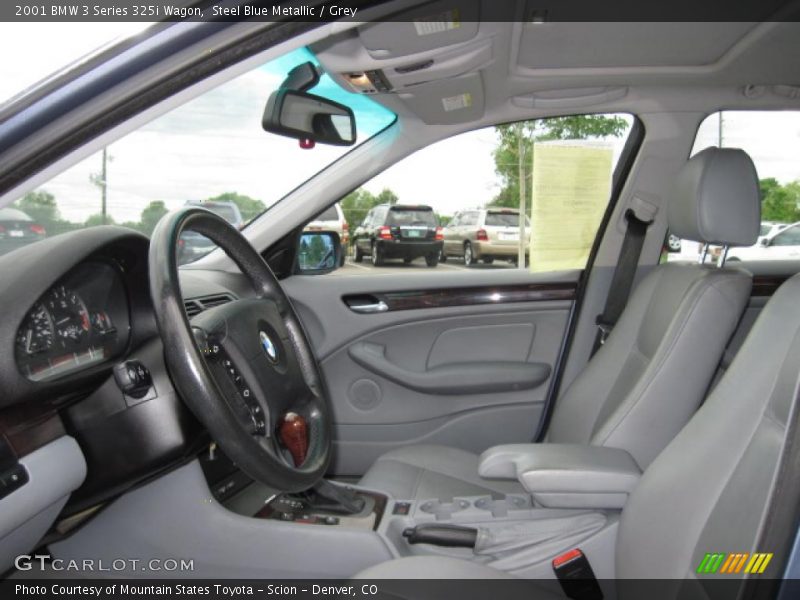 Steel Blue Metallic / Grey 2001 BMW 3 Series 325i Wagon