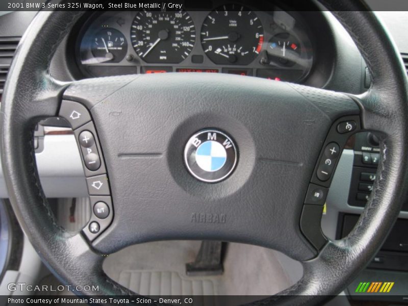 Steel Blue Metallic / Grey 2001 BMW 3 Series 325i Wagon