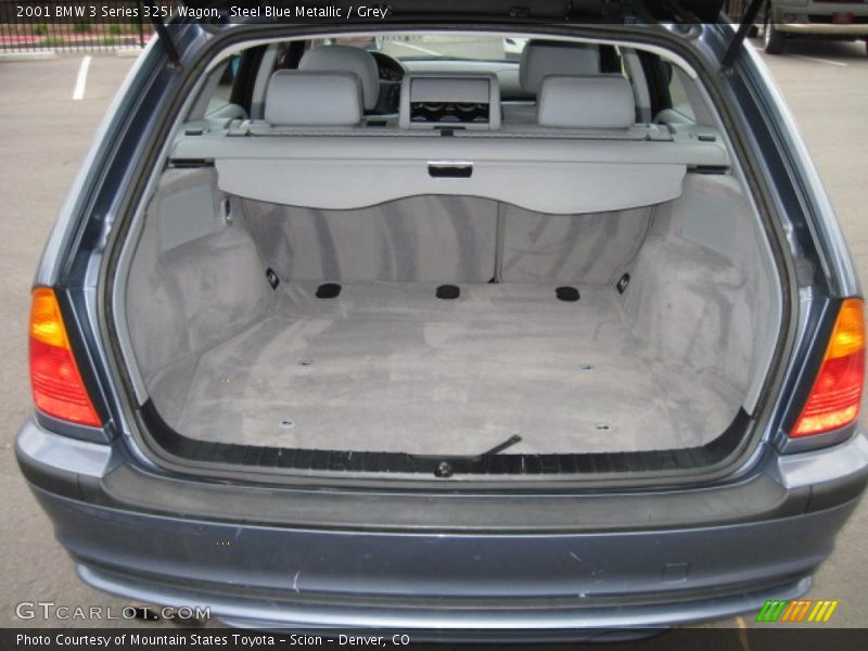 Steel Blue Metallic / Grey 2001 BMW 3 Series 325i Wagon