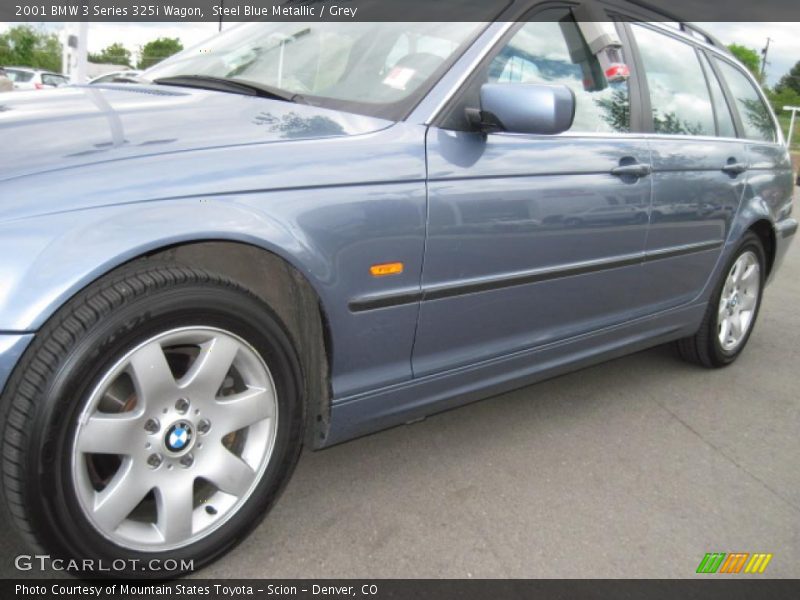 Steel Blue Metallic / Grey 2001 BMW 3 Series 325i Wagon