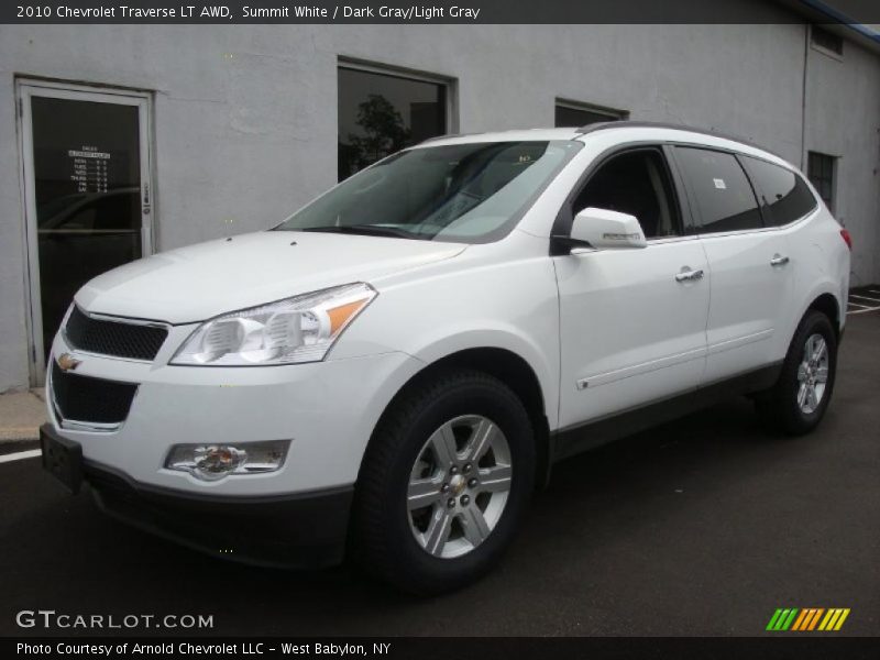 Summit White / Dark Gray/Light Gray 2010 Chevrolet Traverse LT AWD