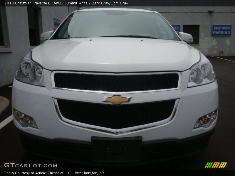 Summit White / Dark Gray/Light Gray 2010 Chevrolet Traverse LT AWD