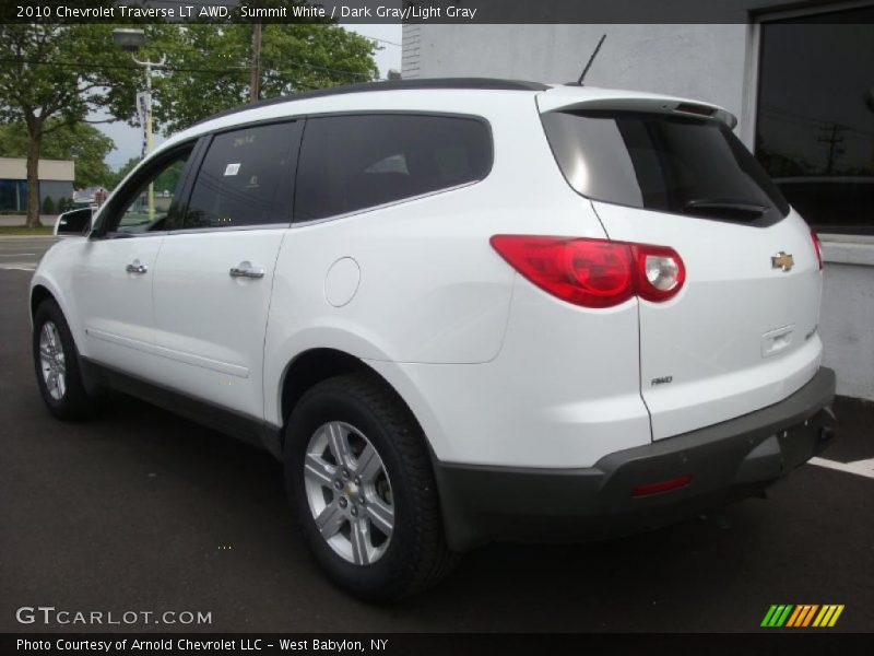Summit White / Dark Gray/Light Gray 2010 Chevrolet Traverse LT AWD