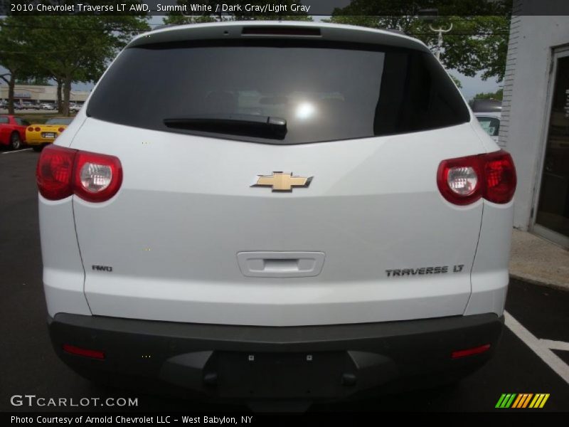 Summit White / Dark Gray/Light Gray 2010 Chevrolet Traverse LT AWD
