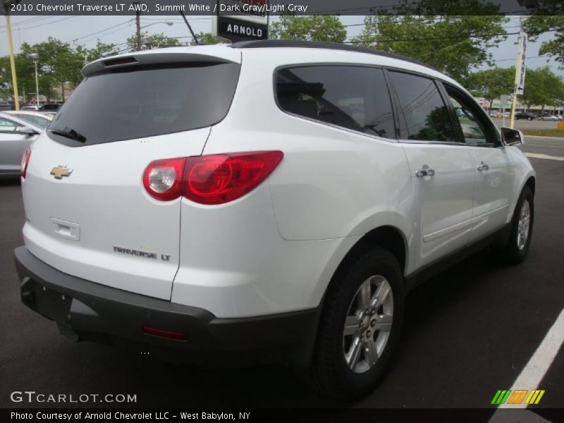 Summit White / Dark Gray/Light Gray 2010 Chevrolet Traverse LT AWD
