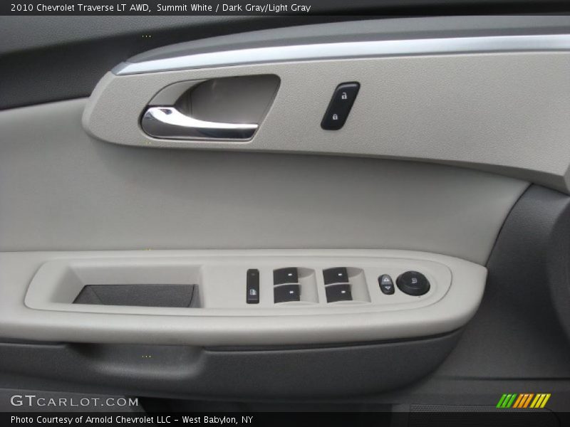 Summit White / Dark Gray/Light Gray 2010 Chevrolet Traverse LT AWD