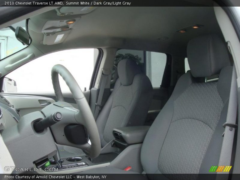 Summit White / Dark Gray/Light Gray 2010 Chevrolet Traverse LT AWD