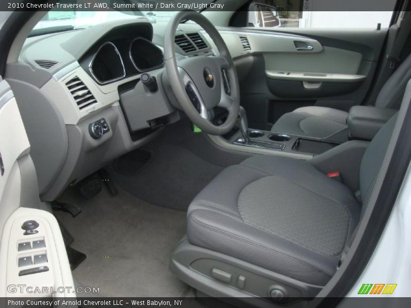 Summit White / Dark Gray/Light Gray 2010 Chevrolet Traverse LT AWD