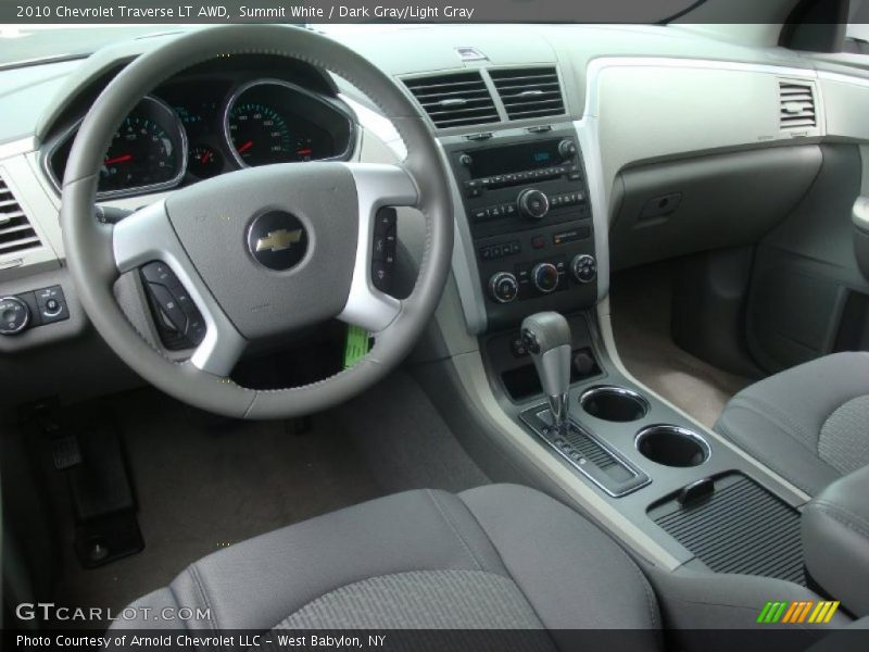 Summit White / Dark Gray/Light Gray 2010 Chevrolet Traverse LT AWD